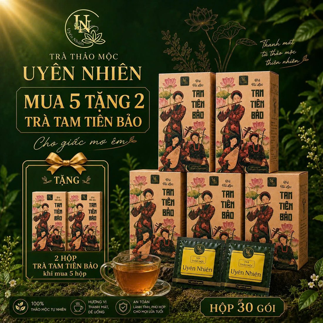 Combo 7 hộp mua 5 tặng 2 Tam Tiên Bảo